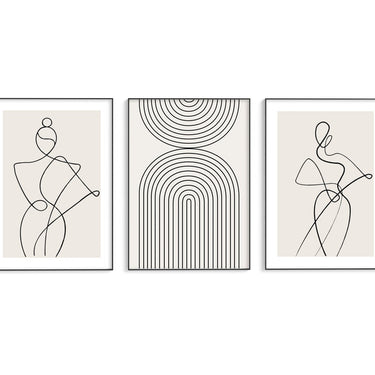 Abstract Women & Geo Rain Trio Set - D'Luxe Prints