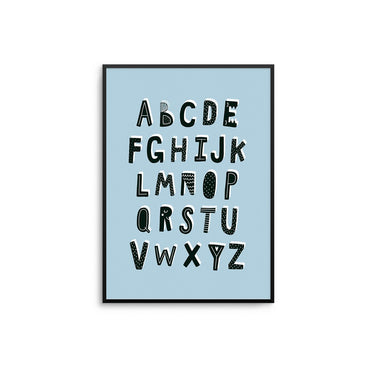 Alphabet - Blue - D'Luxe Prints