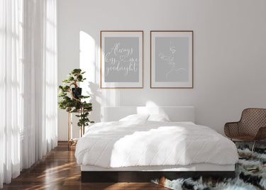 Always Kiss Me Goodnight - Grey - D'Luxe Prints