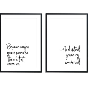 And Afterall You're My Wonderwall Set - D'Luxe Prints