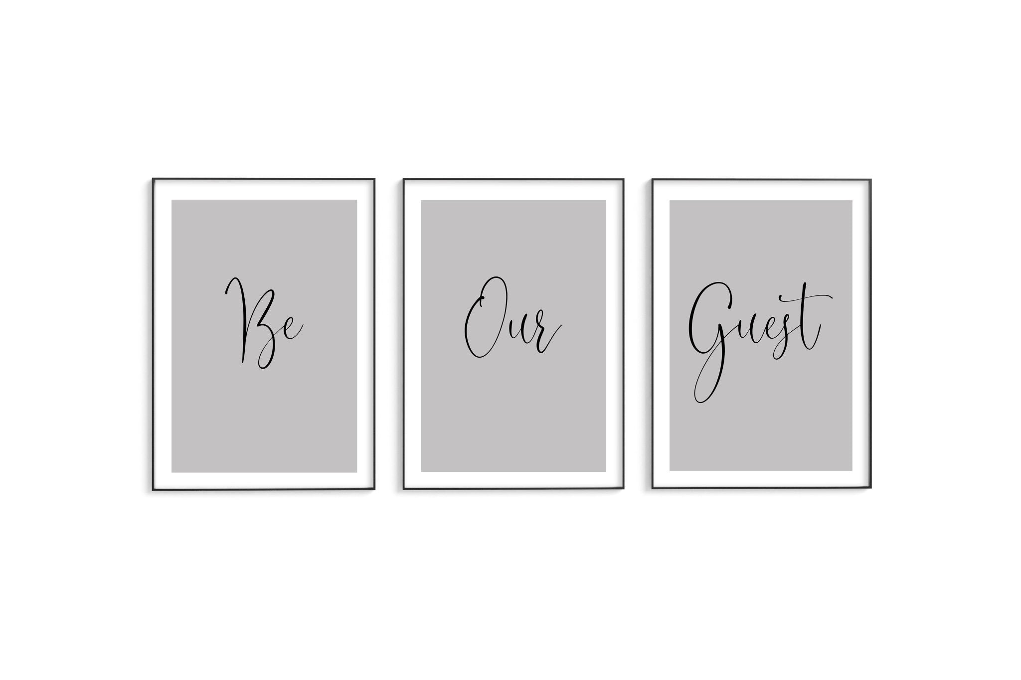 Be Our Guest Trio Set - Grey - D'Luxe Prints