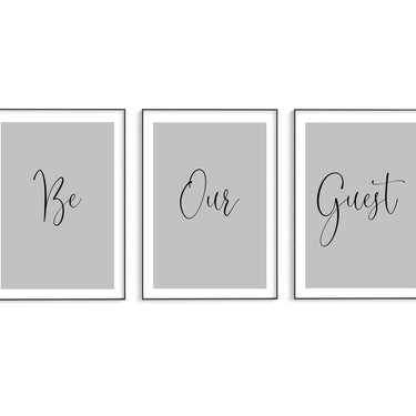Be Our Guest Trio Set - Grey - D'Luxe Prints