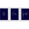 Be Our Guest Trio Set - Navy Blue - D'Luxe Prints