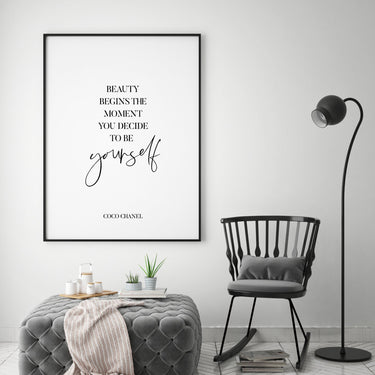 Beauty Begins The Moment You Decide To Be Yourself II - D'Luxe Prints