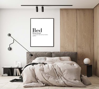 Bed Noun Definition Poster - D'Luxe Prints