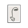 Beige Abstract Line Face - D'Luxe Prints