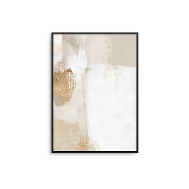 Beige And Gold Abstract I - D'Luxe Prints