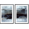 Beige Blue Black Abstract Canvas Set - D'Luxe Prints