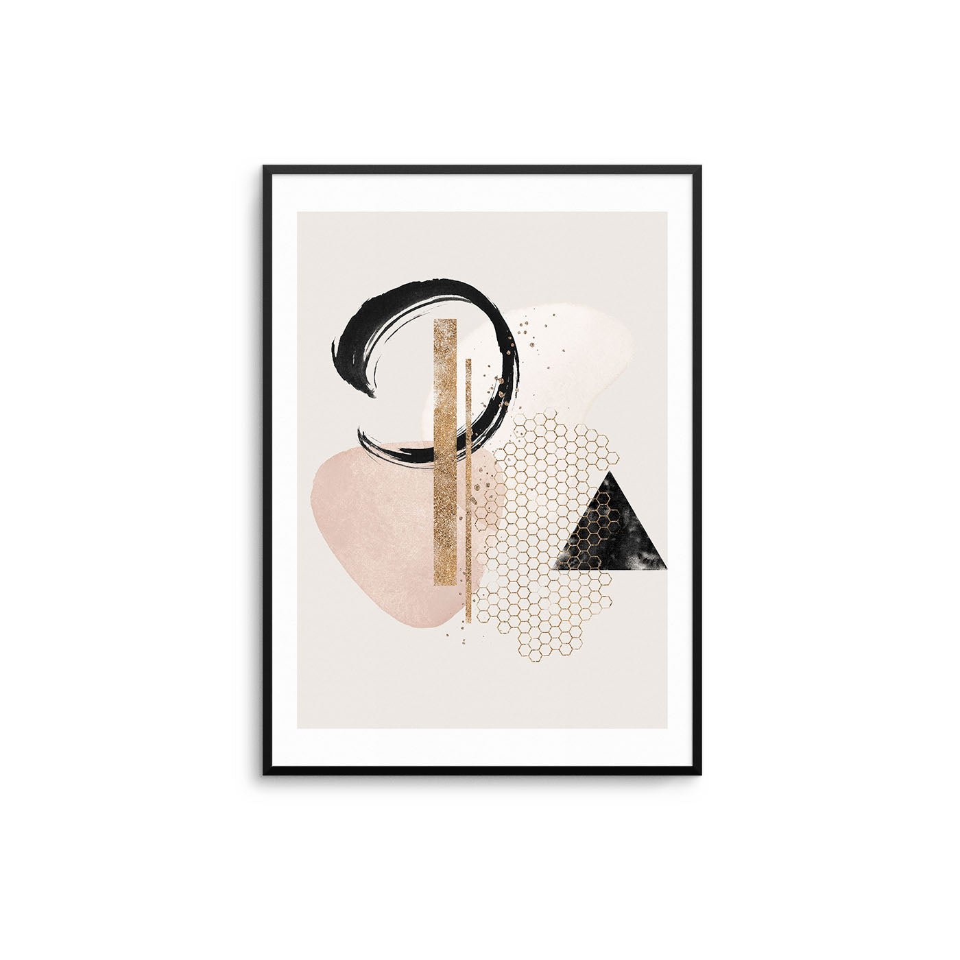 Beige Gold Abstract II - D'Luxe Prints