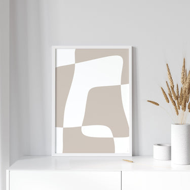 Beige Margo Abstract Poster - D'Luxe Prints