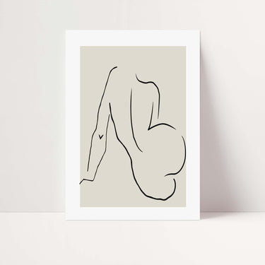 Beige Naked Lines II Poster - D'Luxe Prints