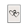 Black Beige Hearts - D'Luxe Prints