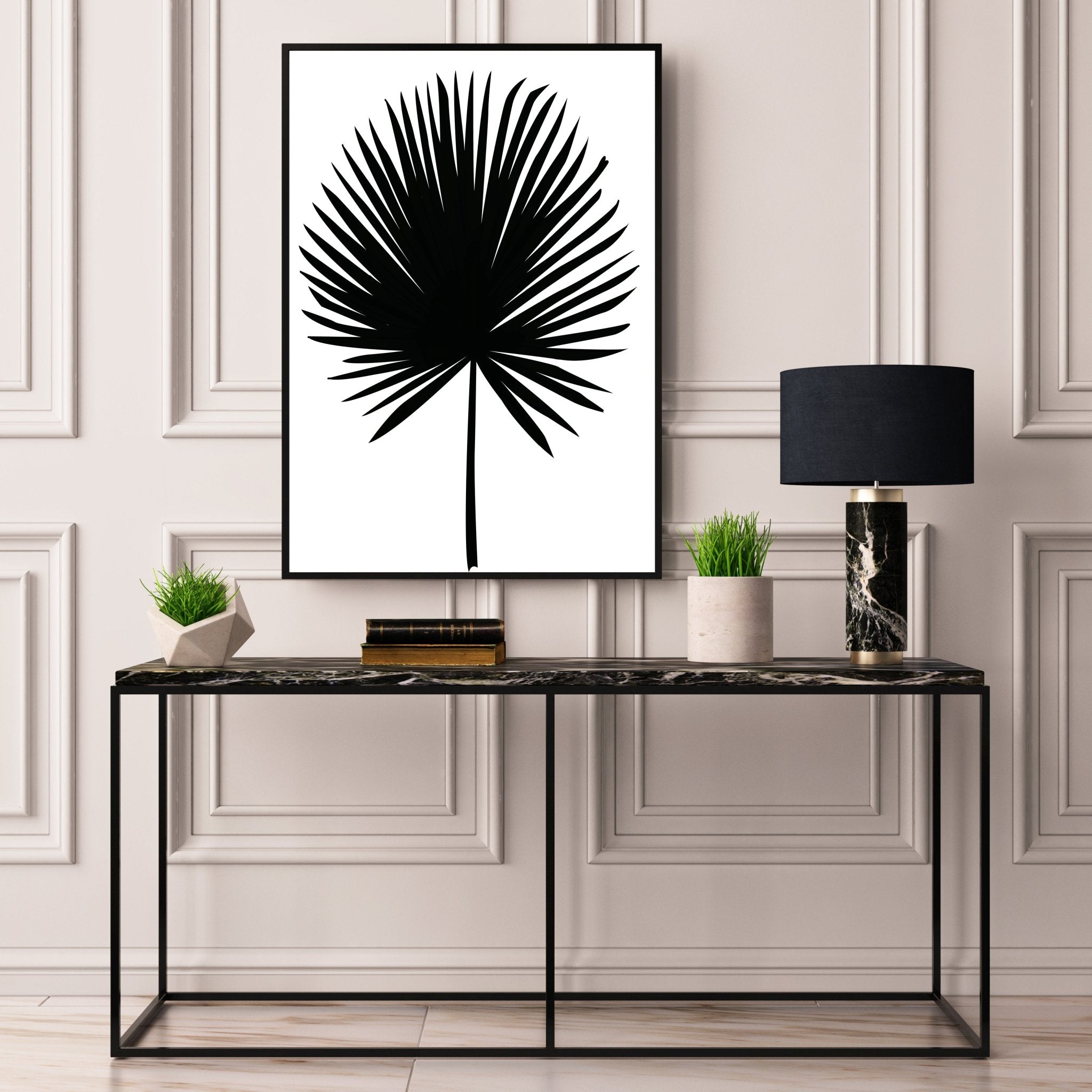Black Full Fan Palm - D'Luxe Prints