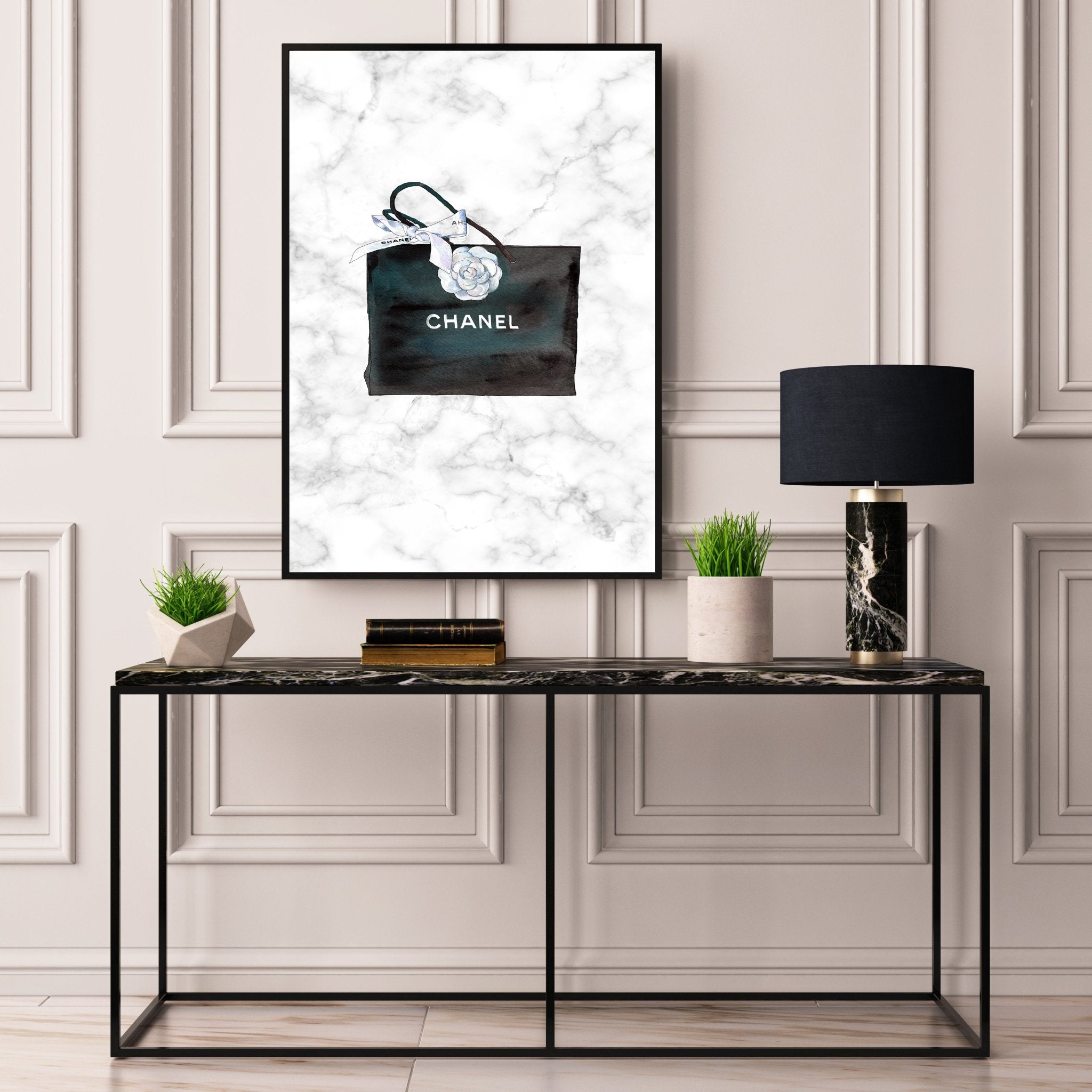 Black Shopping Bag - D'Luxe Prints