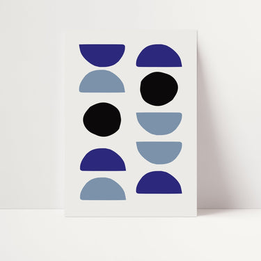 Blue Geo Shapes Poster - D'Luxe Prints