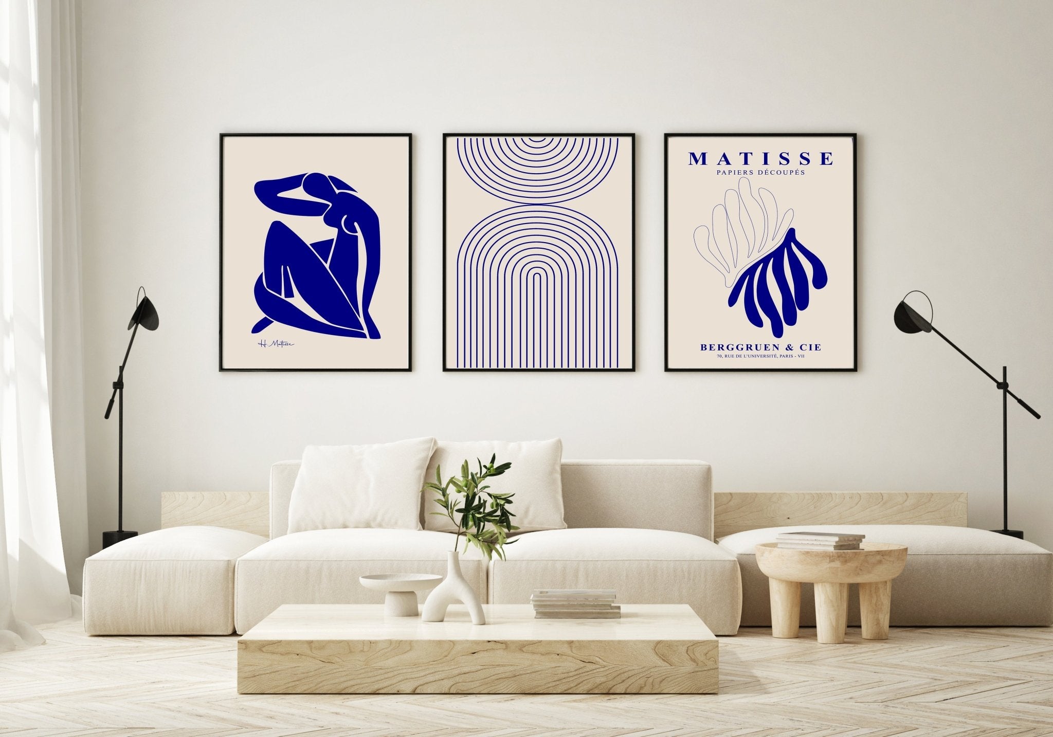Blue Matisse Rain Trio Set - D'Luxe Prints