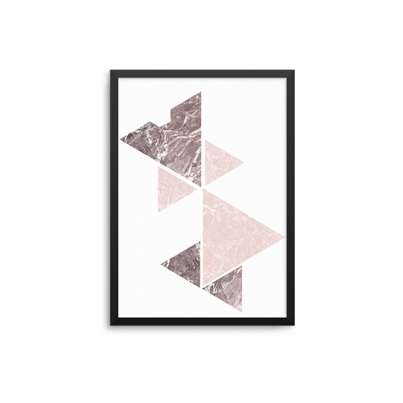 Blush & Grey Marble Geometric - D'Luxe Prints