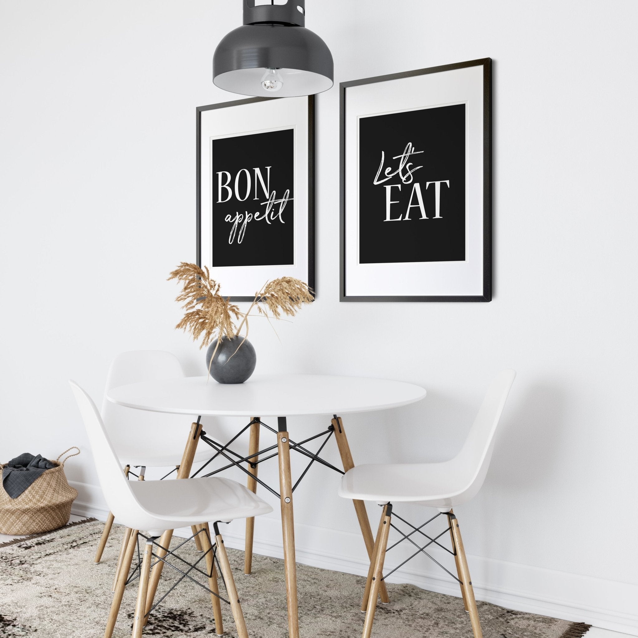 set of 2 bon appetit prints, retro cooking prints,... Bon Appetit | Let's Eat Set of 2 Prints – D'Luxe Prints