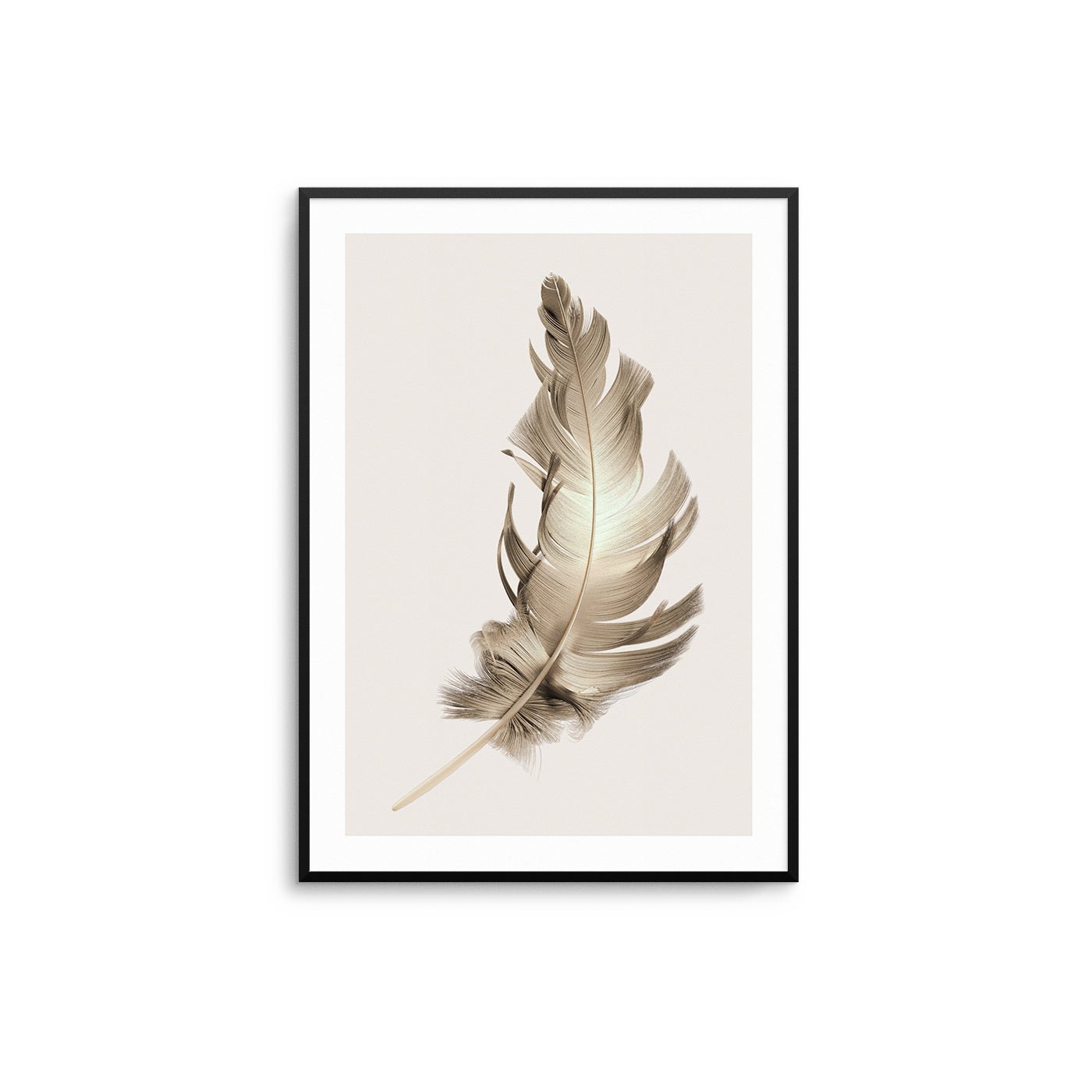 Brown and Beige Feather III - D'Luxe Prints