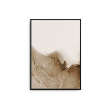 Brown and Beige Ink Abstract I - D'Luxe Prints