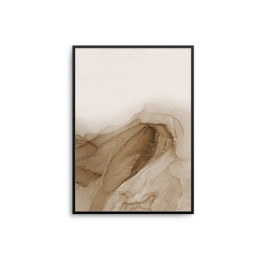 Brown and Beige Ink Abstract III - D'Luxe Prints