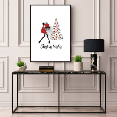 Christmas Wishes Glam Girl Tree & Gifts II - D'Luxe Prints