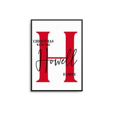 Christmas With The Surname Family Personalised Print - D'Luxe Prints