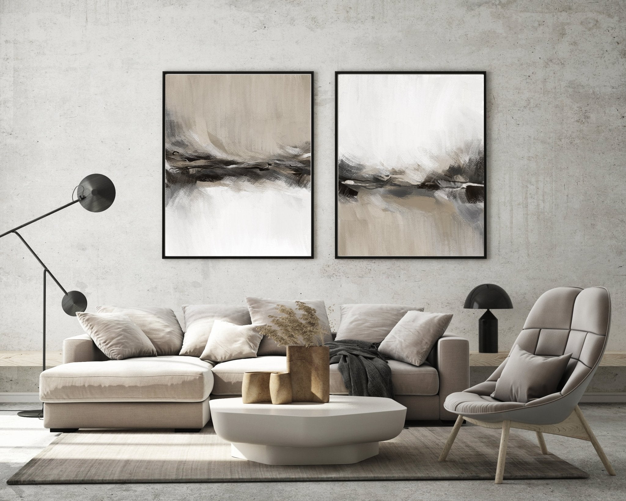 Abstract Set Clay Abstract Set of 2 Prints – D'Luxe Prints