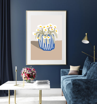 Daisy Vase Poster - D'Luxe Prints