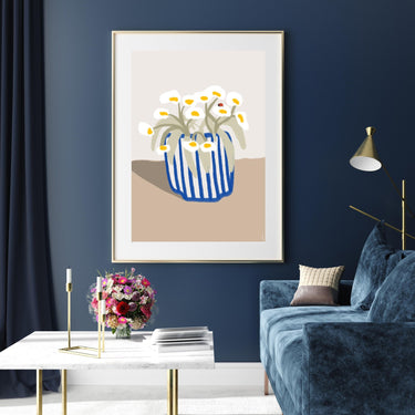 Daisy Vase Poster - D'Luxe Prints