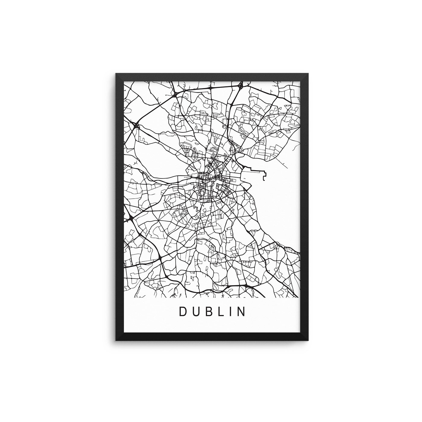 Dublin City Outline Map - D'Luxe Prints