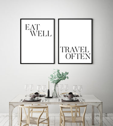 Eat Well | Travel Often Set - D'Luxe Prints