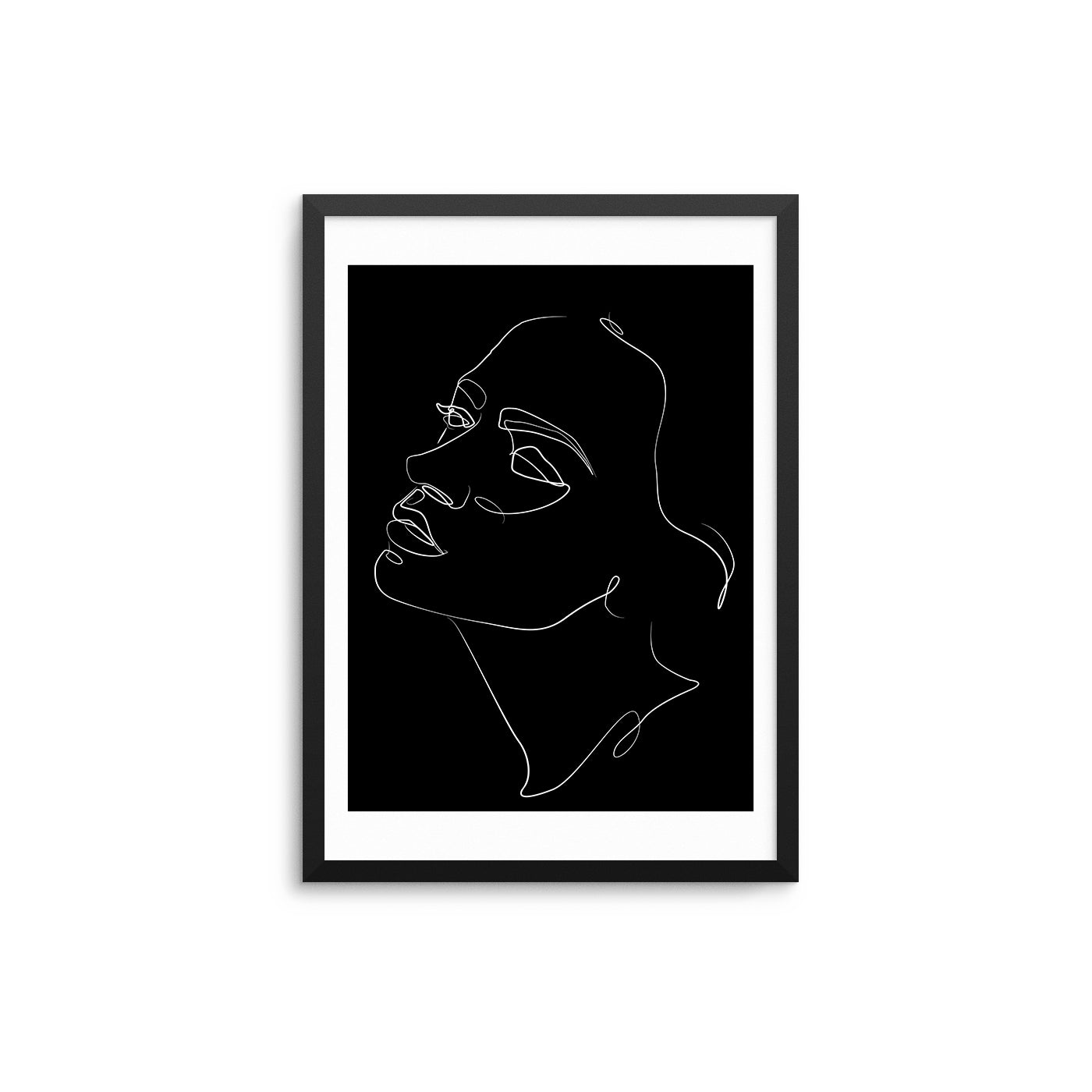 Face Outline Black - D'Luxe Prints