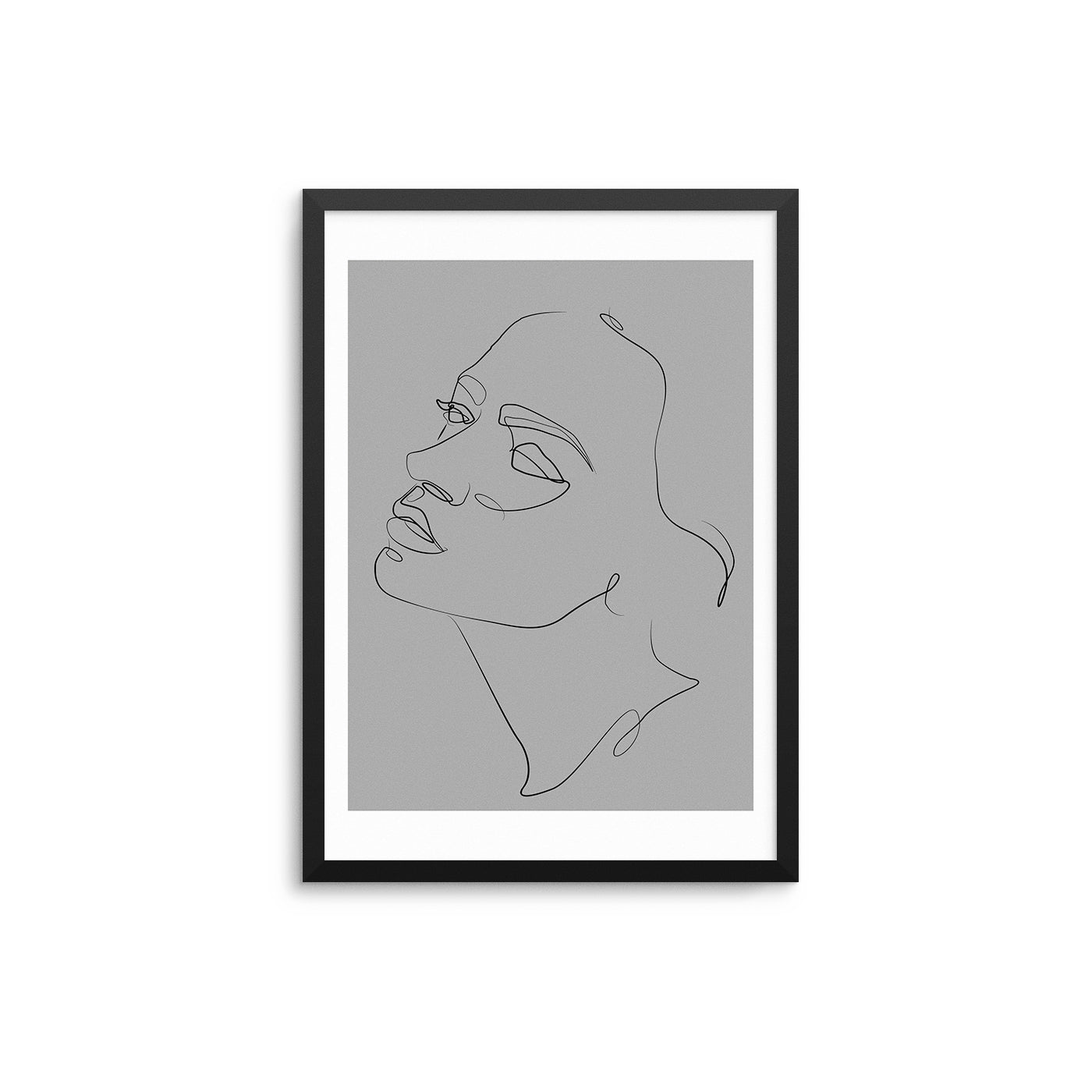Face Outline Grey - D'Luxe Prints