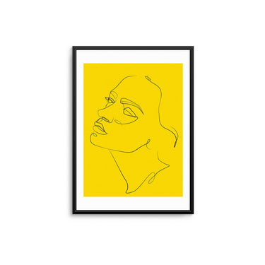 Face Outline Mustard - D'Luxe Prints