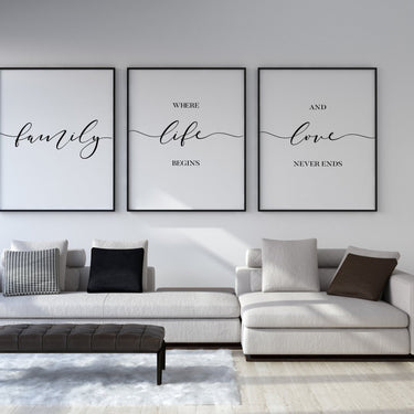 Family Life Love Trio Set - D'Luxe Prints