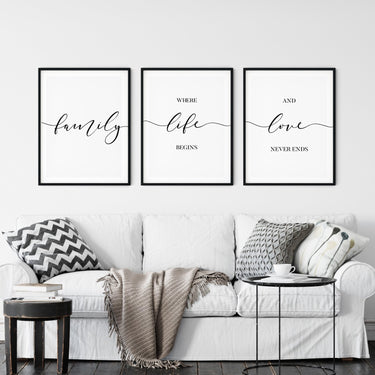 Family Life Love Trio Set - D'Luxe Prints