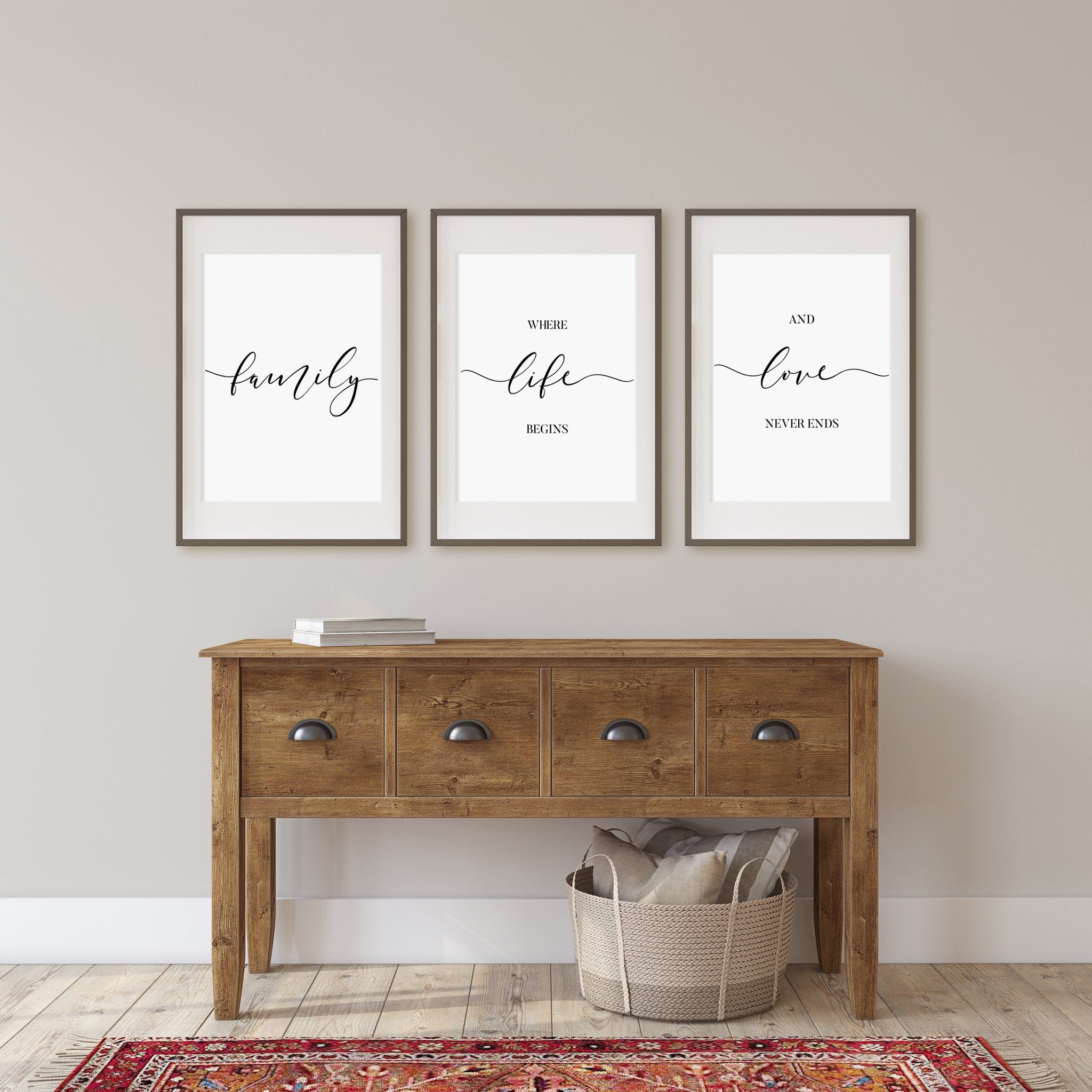 Family Life Love Set of 3 Prints – D'Luxe Prints