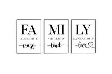 Family Love Trio Set - D'Luxe Prints