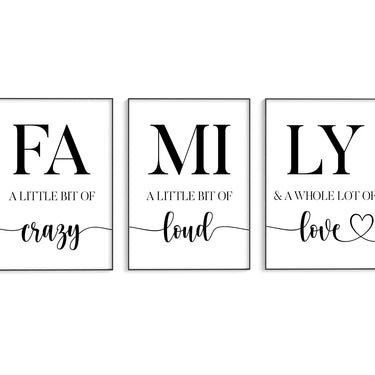 Family Love Trio Set - D'Luxe Prints