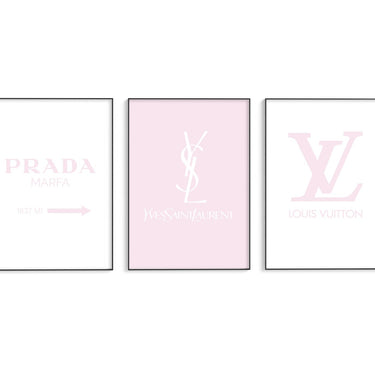 Fashion Darling... Pink Trio Poster Set - D'Luxe Prints