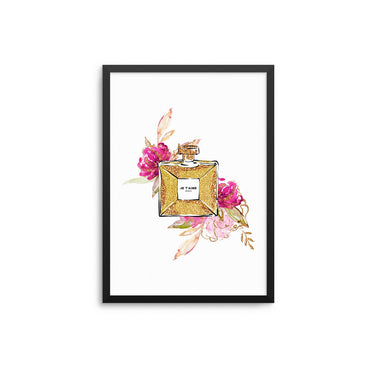 Floral Gold Je T'aime Paris Parfum - D'Luxe Prints