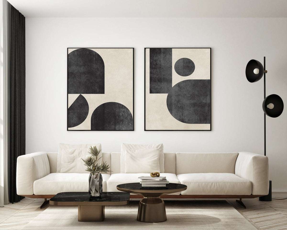 Geo Abstract Set of 2 Prints – D'Luxe Prints