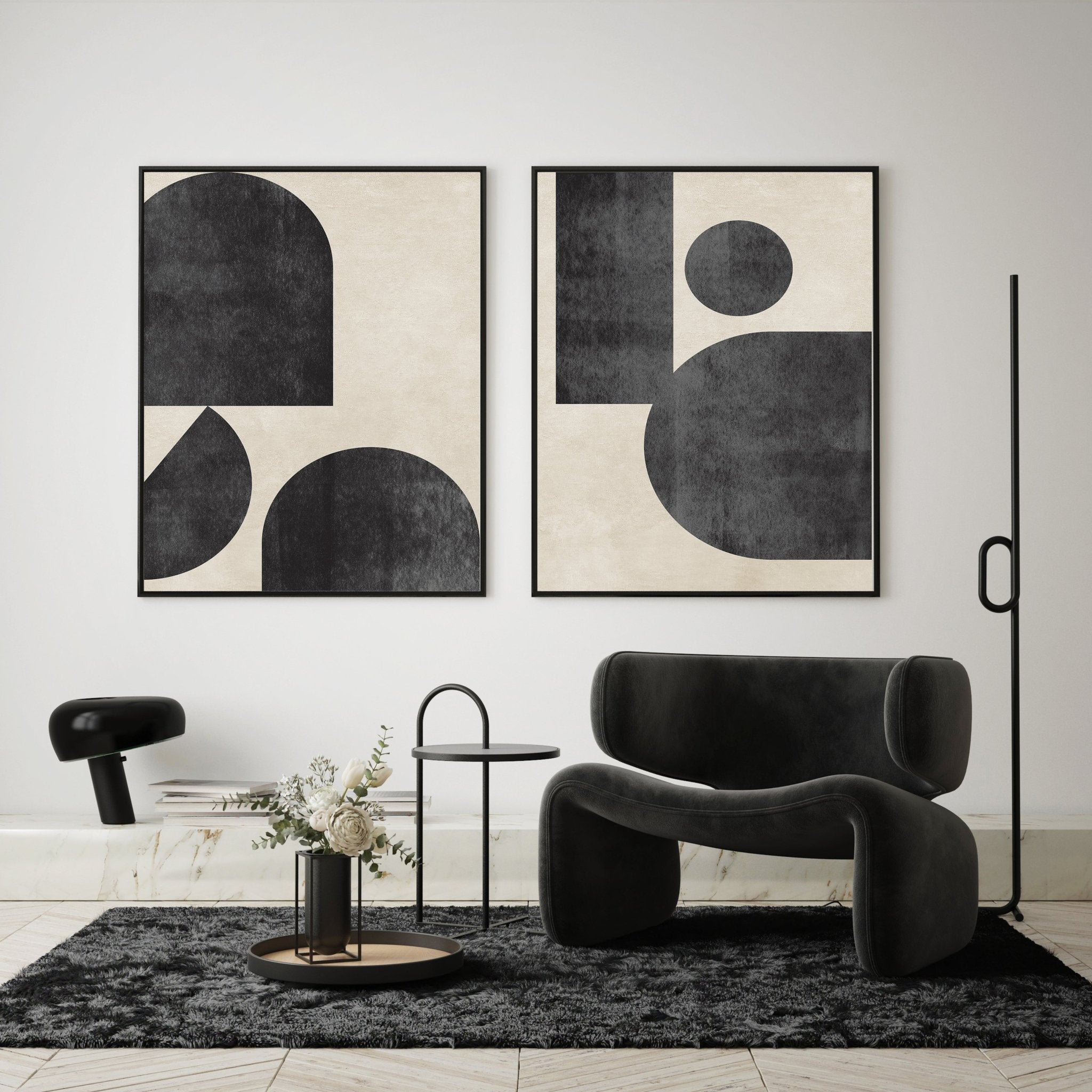 Abstract Set Geo Abstract Set of 2 Prints – D'Luxe Prints
