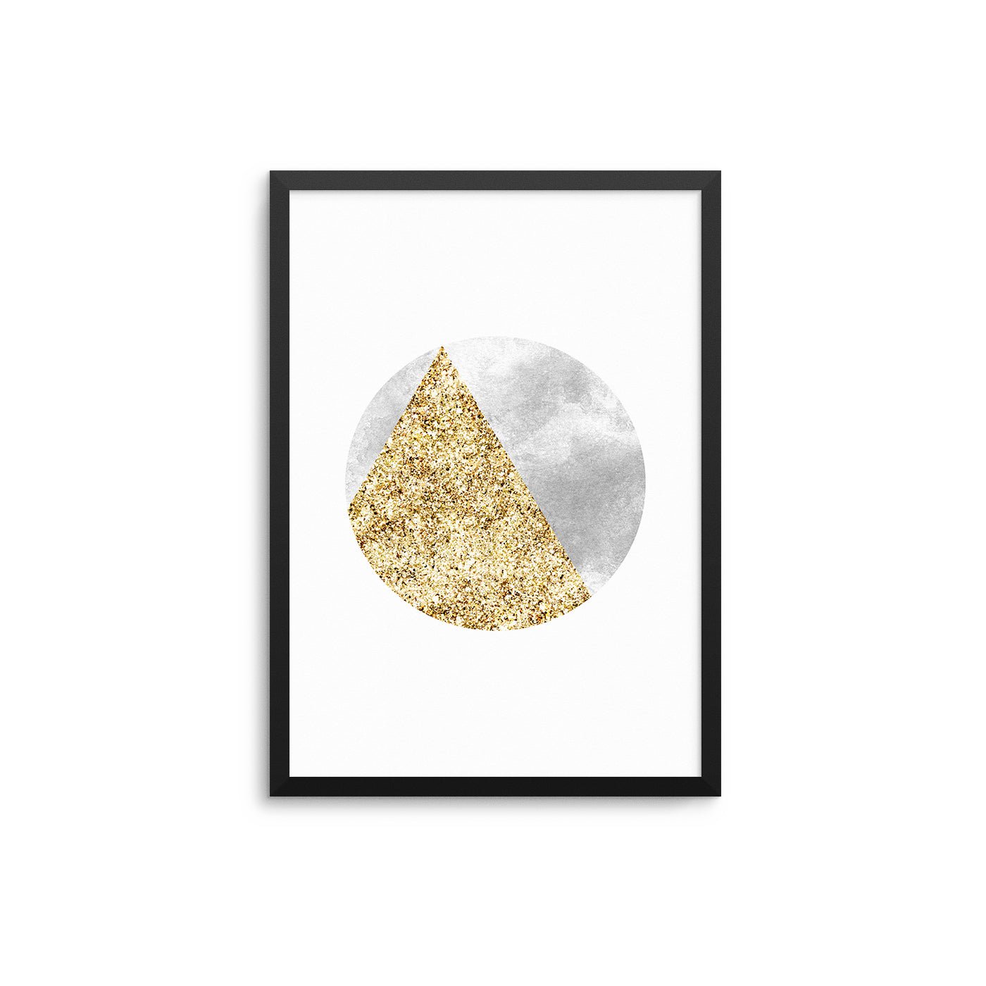 Gold Glitter Grey Moon - D'Luxe Prints