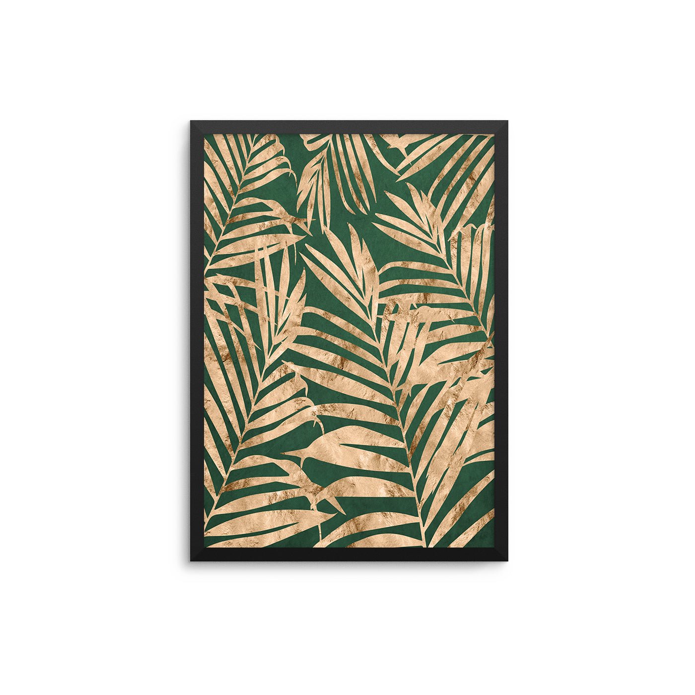 Gold Green Palm Leaves - D'Luxe Prints