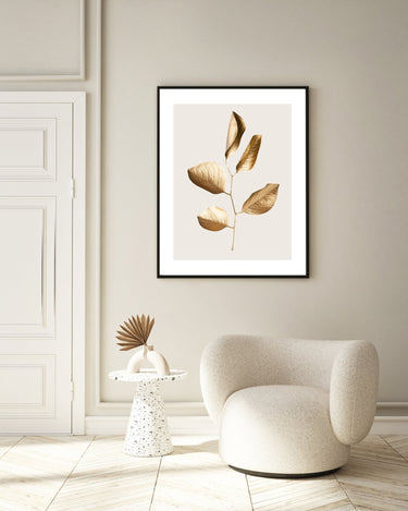 Gold Leaves Beige - D'Luxe Prints