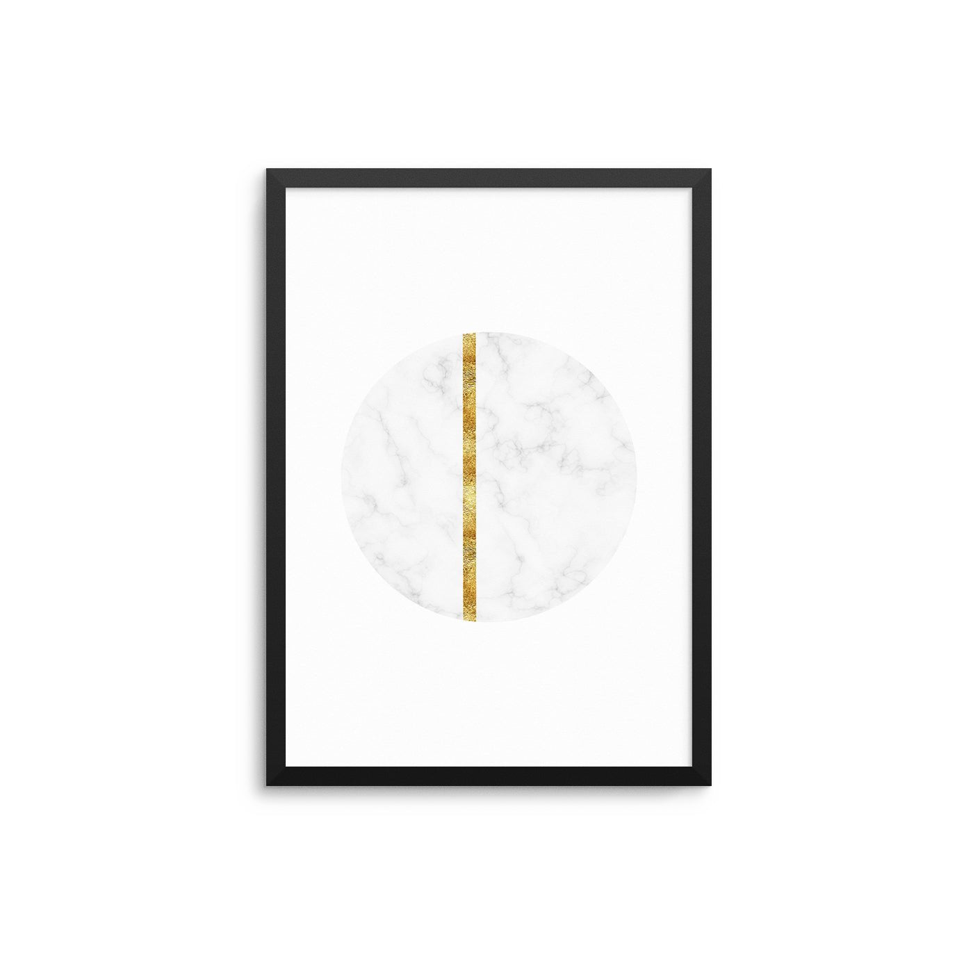 Gold Stripe Marble Moon - D'Luxe Prints