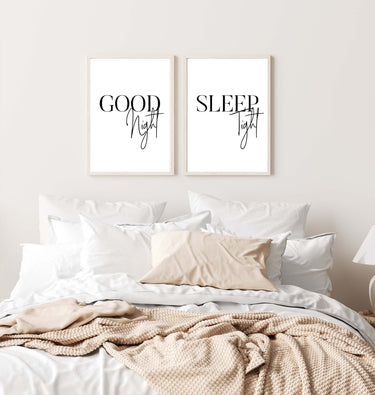 Good Night | Sleep Tight Poster Set - D'Luxe Prints