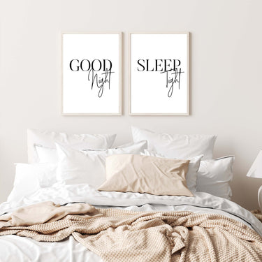 Good Night | Sleep Tight Poster Set - D'Luxe Prints